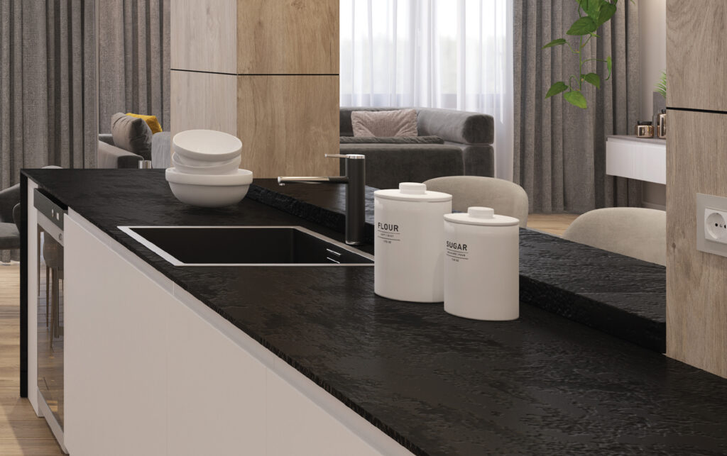Slim Line Plus je ekskluzivna kolekcija 12mm kompaktnih plošč z enobarvnim jedrom.